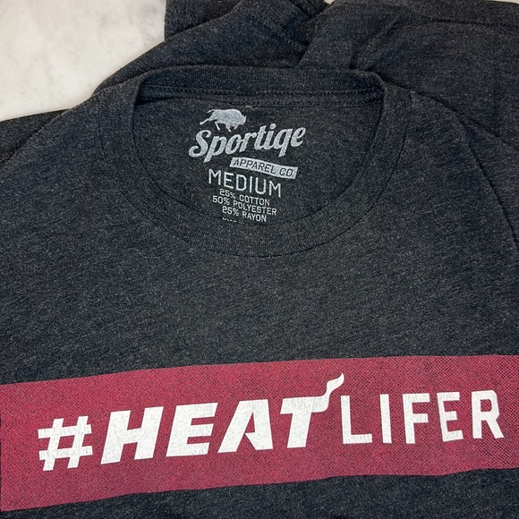 Miami Heat T-Shirt #HeatLifer Sportiqe Medium Grey - Picture 4 of 4